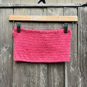 Tybee Island Hot Pink Boho Style Bandeau Top,S/M,NWT